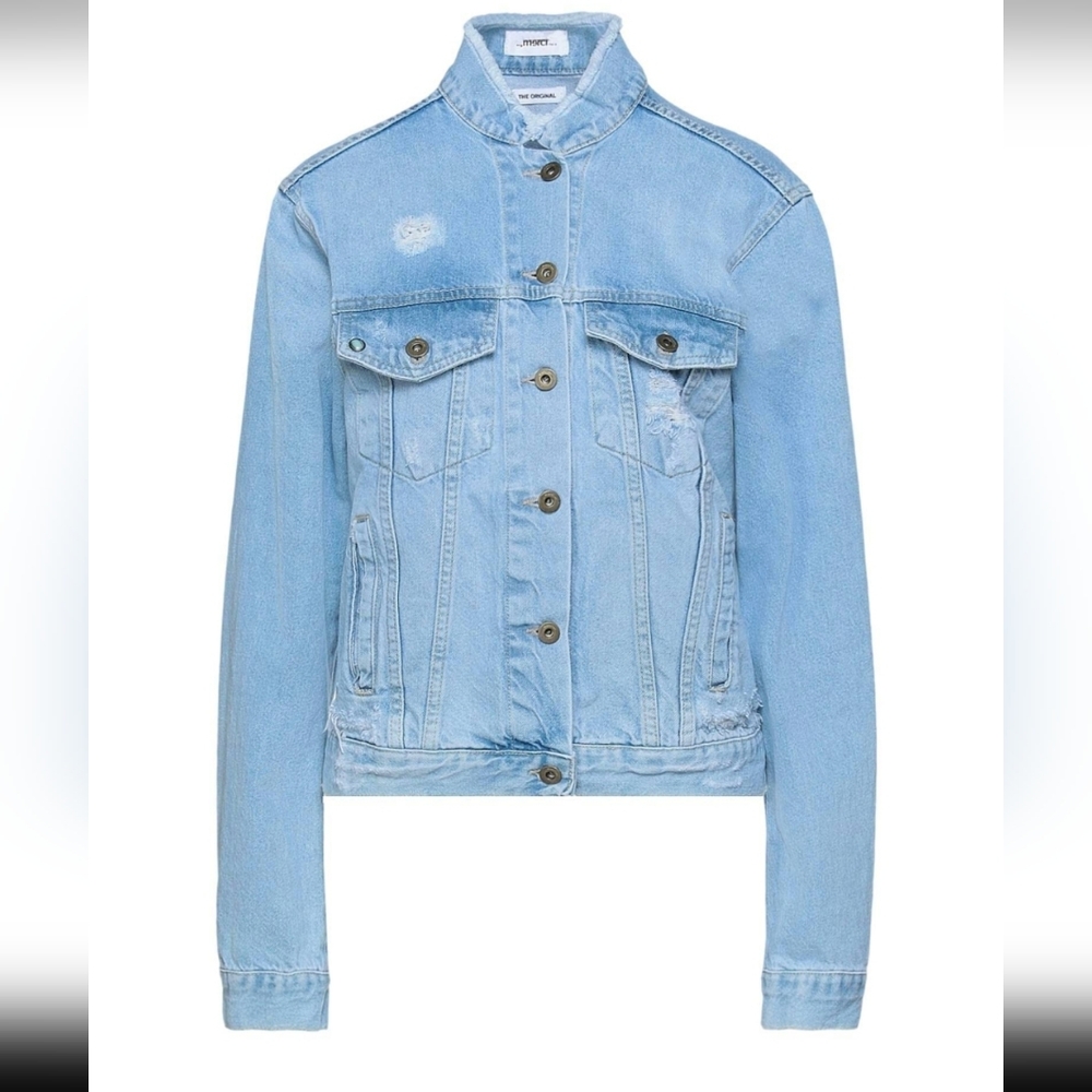 Merci Italia Light Blue Denim Jean Jacket Size S NWT